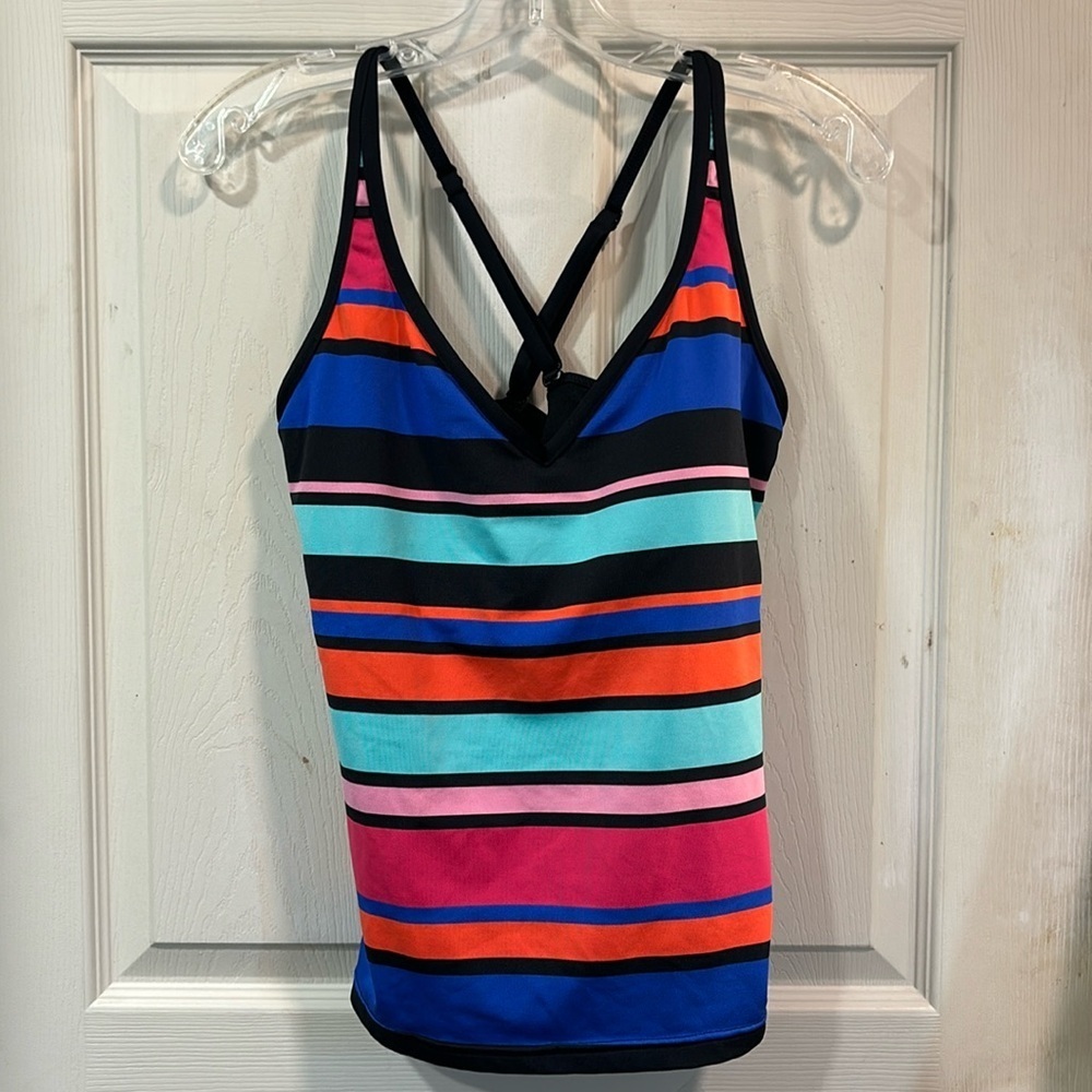 Tag Striped Tankini Top size XL